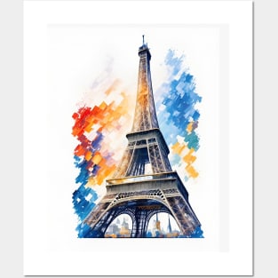 Eifel Tower In Watercolor Style - AI Art Posters and Art